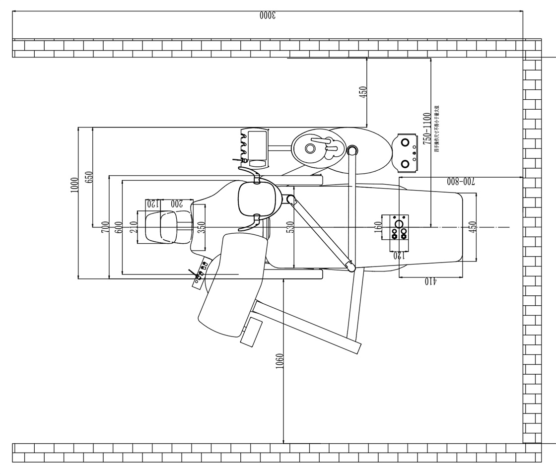 dental chair dimensions