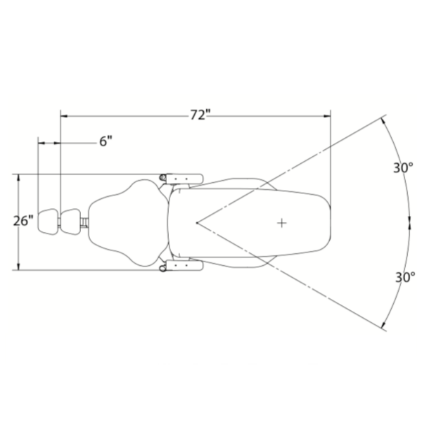 dental chair dimensions in feet
