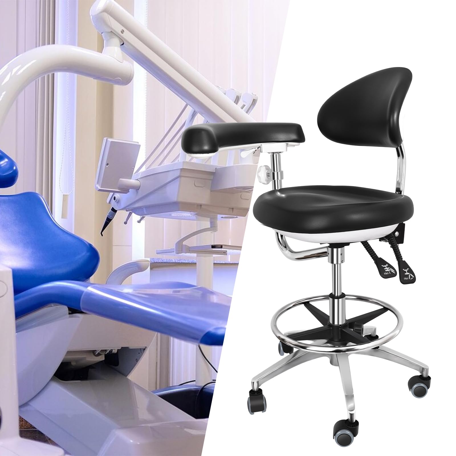 ergonomic dental assistant chair