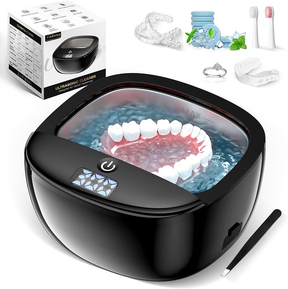 false teeth cleaning machine