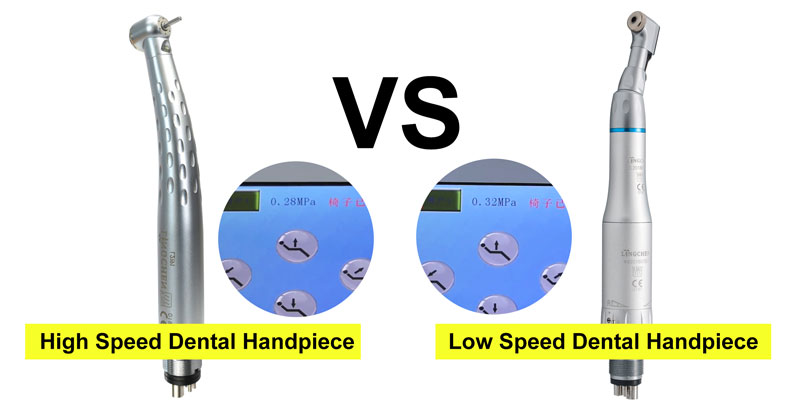 high speed vs low speed dental handpiece